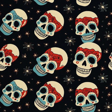 Tela decorativa para exteriores Oxford - Motivo de calavera I DX4428 (1/5)