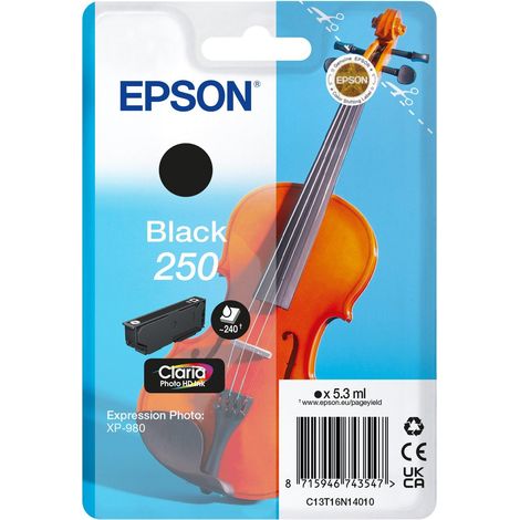 Epson 250 Violin Claria Photo HD cartucho de tinta 1 pieza(s) Original Negro