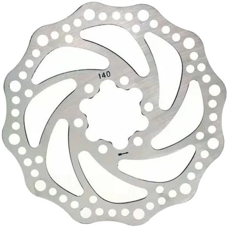 Disque de frein, acier à haute teneur en carbone, compatible avec plusieurs modèles, 140mm 6 fleur creuse (1/2)