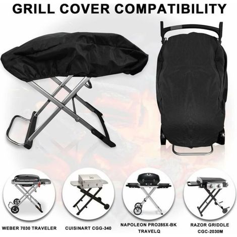 Housse de Barbecue,Tissu Oxford Imperméable Barbecue Couverture Barbecue avec Bande Élastique Réglable pour Char Broil Grills (1/4)