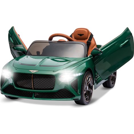 Coche Eléctrico Infantil Licencia Bentley 12V - Vehículo con Control Remoto, LED, Música, Suspensión y Puertas de Cuchilla para 3 a 8 Años, Verde (1/5)