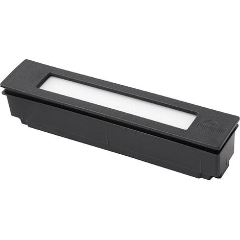 Applique nina 1xr7s(189mm) 10,5w con pulsante cct (3 colori) ip55 l.25,5xw.5xh.5xd.5cm nero