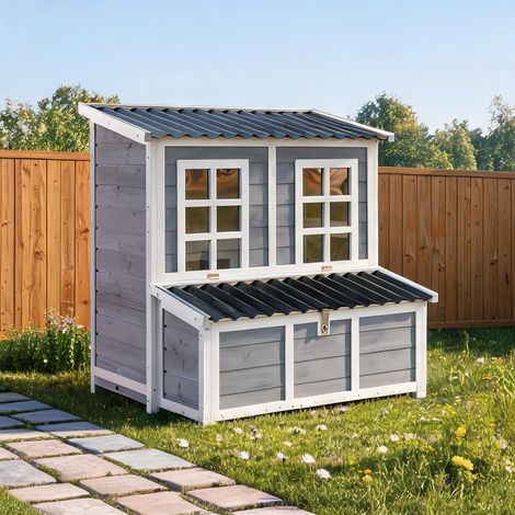 SunJet Poulailler, abri pour poules, bois XL 100x86x100 cm - Réf. 650YP8649979 (1/5)