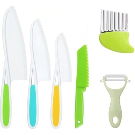 Ensemble de couteaux de cuisine pour enfants, 6 pièces multicolores (1/5)