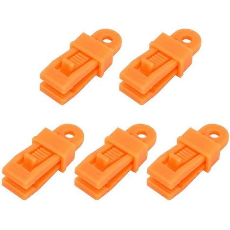 5x Markisenclips, Planenclips, Karabiner für Windseile, praktische Kabelklemme, Zeltverriegelung, Klemmgriff.
