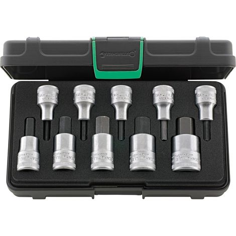 Jeu de clés à douille 54/10, 10 pièces, 1/2 pouce, 4-19 mm, pour f.i6-KT.-Schr. (1/4)