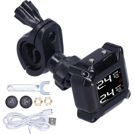 Système universel de surveillance magnétique de la pression des pneus USB pour motos, avec capteur (1/5)