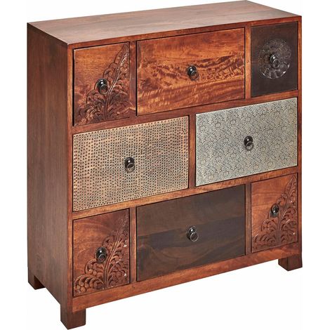 MaharCommode 8 tiroirs Brown Multi (1/5)