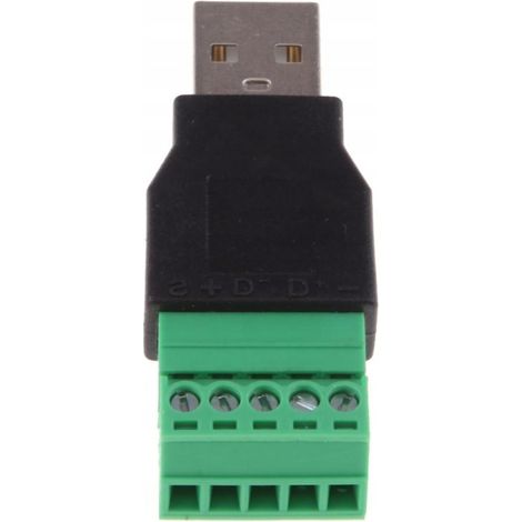 Connettore USB 2.0 di tipo A a 5 pin maschio con vite e schermatura. (1/4)