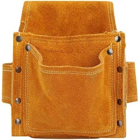 Multifunctional Tool Pouch, Belt Tool Bag, Thicken Tool Bag, Fanny Pack, Durable Cowhide Hardware, Tool Storage (1/5)