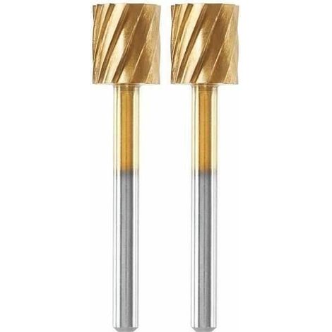 Lot de 2 fraises acier haute longévité Dremel Max 115 - ø 7,8mm cylindrique (1/2)