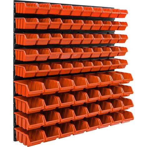 Pannello portautensili da officina, 78 x 78 cm, materiale plastico, montabile a parete, configurazione mobile, compatibile con vari utensili (1/5)