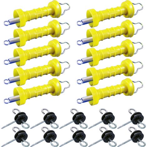 Electra 10x Torgriff Standard, geschlossen, gelb - im Set mit 10x Torgriffisolator