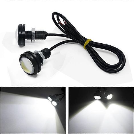 feux de jour à LED 18 mm, 7 couleurs, style œil d'aigle, pour voiture (feux de recul, de stationnement, etc.), 12 V. (1/4)