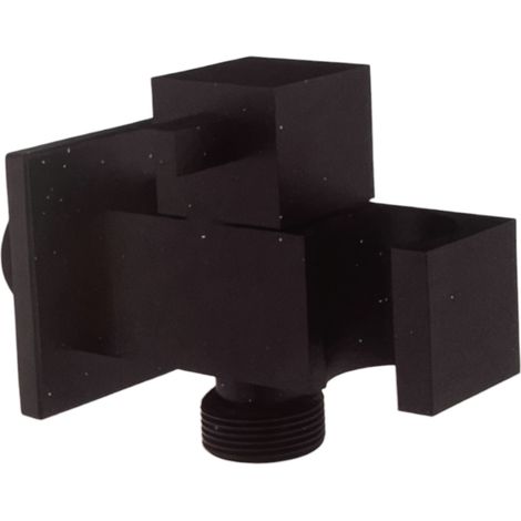 Prise d'eau carrée noir mat (1/2)