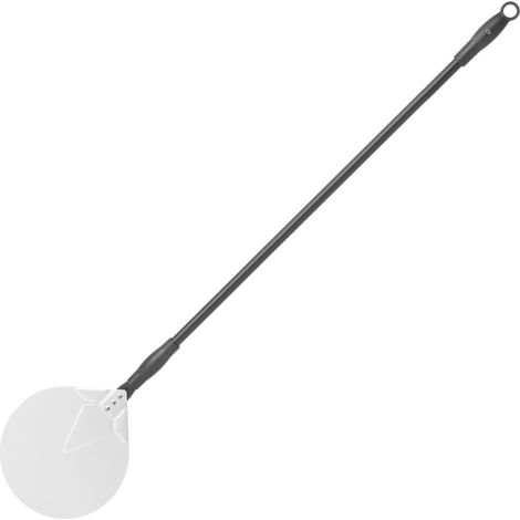 Pala para bandejas de pizza con mango móvil, redonda de aluminio, diámetro 230 mm, longitud 1200 mm - Hendi 617151