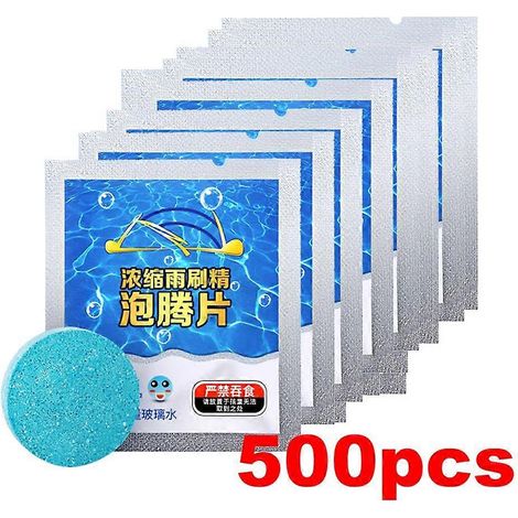 Lot de 100/200/500 pastilles effervescentes condensées pour lave-glace de voiture, essuie-glace solide, essuie-glace conventionnel concentré (1/5)