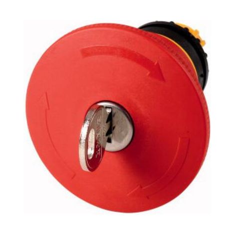 Bouton d'arrêt d'urgence D 45mm déverrouillé par clé RONIS EATON M22-PVS45P-RS (1/2)