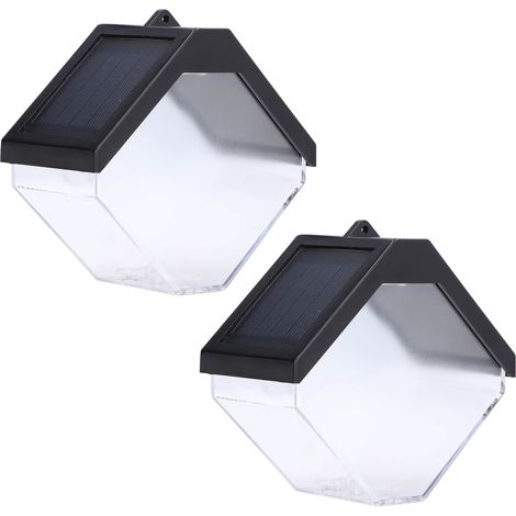 Appliques murales solaires à deux modes d'éclairage, étanches IP55, longue durée de vie, projecteurs solaires de jardin pour une utilisation extérieure (1/5)