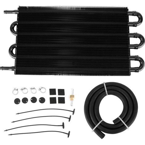 Kit de refroidissement d'huile moteur de Transmission à 6 rangées, radiateur de refroidissement à distance universel en aluminium (1/5)