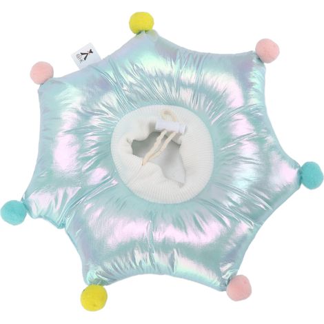 Collier de récupération souple pour chat, imperméable, rétractable et ajustable, avec petite boule de poils remplie de coton. (1/5)