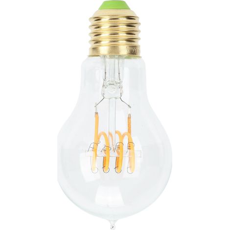 Ampoule LED à filament A60 à intensité variable, style antique, pour décoration rétro de café, culot E27, 4 W, lumière chaude, transparente. (1/5)