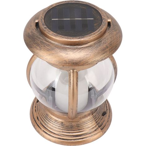 Lanterne suspendue à énergie solaire, couleur laiton, imperméable conforme à la norme IP44, luminaire décoratif d'intérieur, idéal pour un jardin ou une cour (1/5)