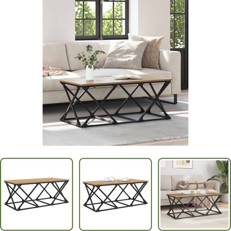 Table basse chêne -  Table basse Chêne artisanal 100 x 49 x 40 cm Bois d'ingénierie (1/5)