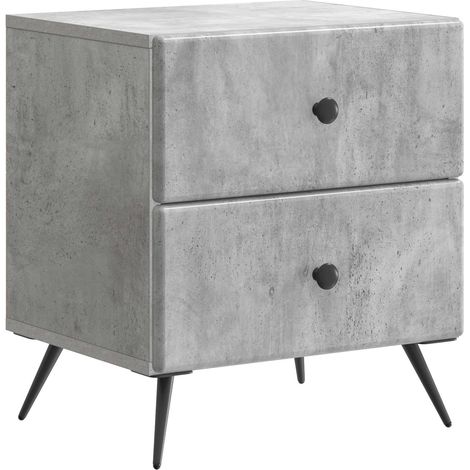 Bedside Cabinet with Drawer Concrete Grey 43 x 34.5 x 47.5 cm vidaXL