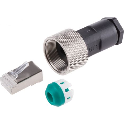 Connecteur RJ45 RS PRO Mâle, Blindé Montage sur câble Droit ( Prix pour 1 ) (1/2)
