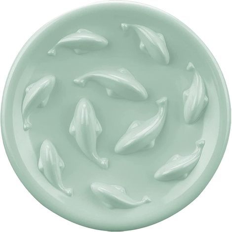 Slow Feeder Bowl for Cats and Small Dogs, Fish Pool Design, Fun Interactive Feeding Bowl for Healthy Diet, Made of Melamine Material (1/3)