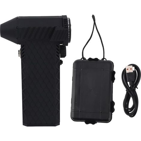Souffleur à jet d'air portable 8000 mAh 110 000 tr/min, ventilateur turbo puissant pour clavier et nettoyage de voiture, noir (1/5)