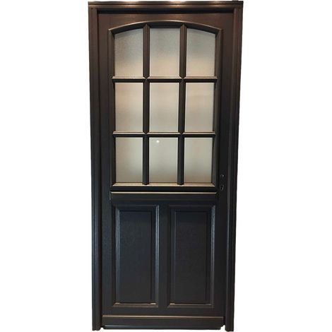 Porta d'ingresso in legno Exo modello 'Alicia' 215X90 Tavola laterale sinistra a spinta (1/5)