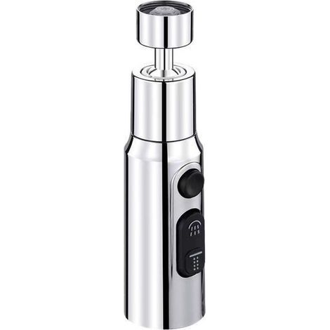 Spruzzatore per rubinetto da cucina a 3 funzioni, prolunga girevole a 360° per lavello da cucina, adattatore spruzzatore, accessori da cucina, aeratore per rubinetto (1/4)