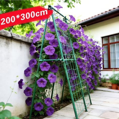 Filet de treillis pour plantes grimpantes, filet de support 200x300 cm, durable et résistant, pour jardin, balcon et potager