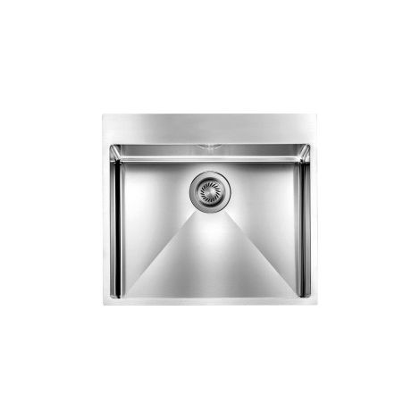 CM 012044.X1.01.2018 Filoraggiato Mix Lavello da incasso monovasca slim in acciaio inox satinato 57x50 cm colore Acciaio (1/5)