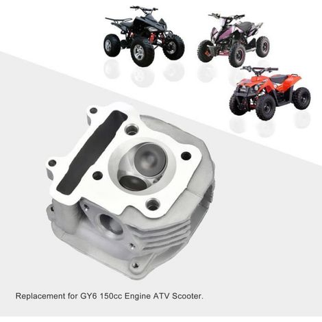 Culasse de 57,4 mm pour moteur GY6 150 cm³ (kit gros alésage), pièces détachées pour scooters 4 temps, quads (Chine). (1/4)