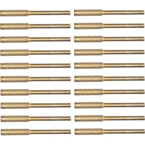 Affûteur de Tronçonneuse Diamant 20 Pièces,pour Chaine de Tronconneuse Outil de Meulage de Polissage (Or 5,5mm) (1/4)