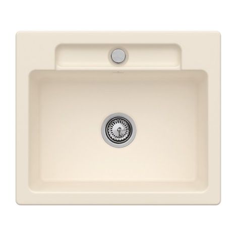 Fregadero de 1 cubeta VILLEROY ET BOCH Siluet 60 S Marfil CeramicPlus
