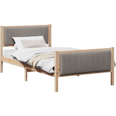 Maison Exclusive - Struttura del Letto con testiera Marrone e taupe 100 x 200 cm