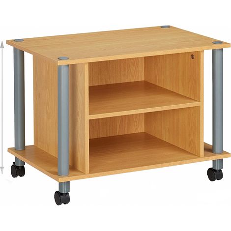 Mueble TV estante buffet con ruedas para televisión 60 marrón 130001659 (1/3)