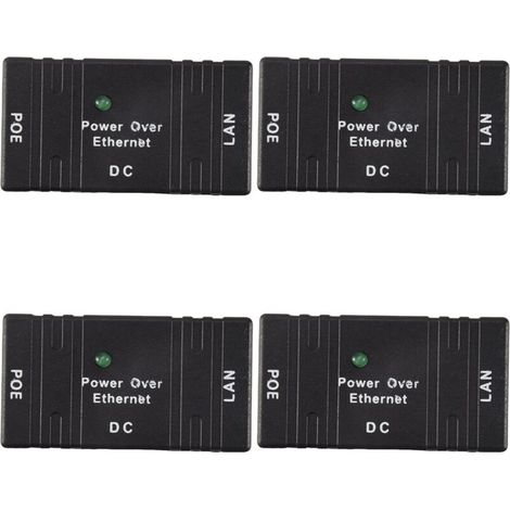 Geeignet für x 100 Mbps 5V 12V 24V 48V / 1 BJW PoE-Netzteil-Splitter, für IP-Kamera-PoE-Adaptermodul-Zubehör - Schwarz