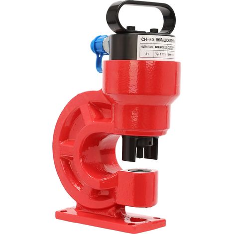 310 KN/31 T CH-60 Hydraulischen Locher Handwerkzeug Kits aus CR45 Stahl zum Stanzen von Blechen, Lochungswerkzeug mit Konkave Platte, 3/8",1/2", 5/8", 3/4", Rot