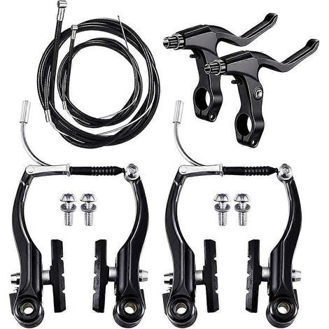 HONORNIC - Kit complet pour VTT, comprenant freins V-Brake, câbles externes, guidon et composants de freins avant et arrière.