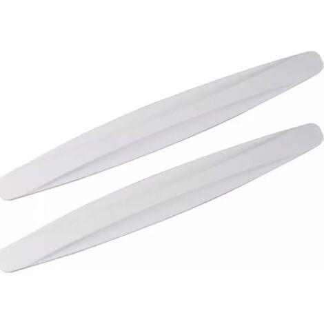 Lot de 2 protections de pare-chocs avant et arrière flexibles, anti-rayures, universelles, autocollantes, pour voiture (blanc) (1/5)