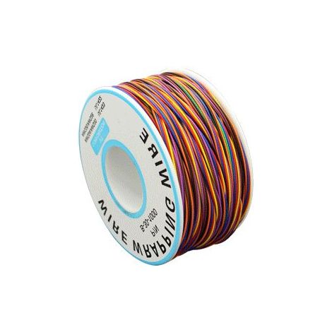 Simple de 0,25 Mm à Enrouler, CâBle En Cuivre éTamé De 250 MèTres 30AWG, Rouleau de CâBle de 105 DegréS Celsius, Avec Bobine En Plastique, Couleur (huit couleurs) (1/5)