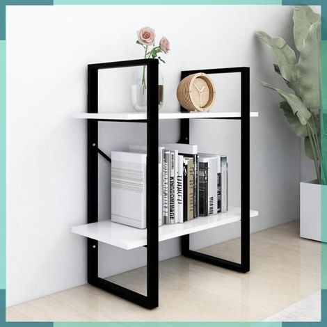 Bibliothèque - 806427 - 2 niveaux - Blanc - 60 x 30 x 70 cm (1/5)