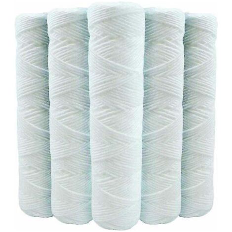 QORVA-Lot De 5 Cartouches Filtrantes Filtrantes Anti Sédiments 9 Pouces 3/4 - 5 Microns Compatible Avec Filtres 10 Pouces Fabriqué En France-kryc