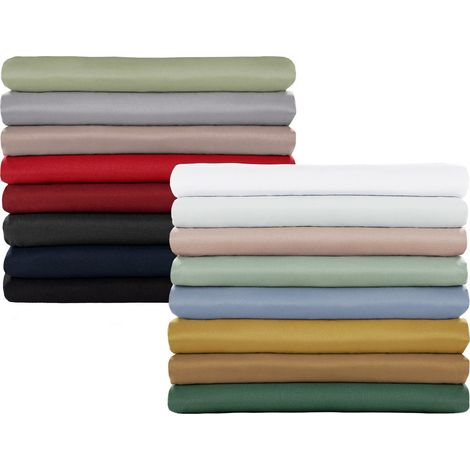 Drap-housse pour matelas 180x200 cm, dimensions 280x275 cm, sans élastique, couleur vert, pièce unique