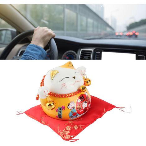 Tarro para guardar monedas Fortunecat – ManoMano – 11,4 cm – Cerámica decorativa en color amarillo de la suerte (1/5)